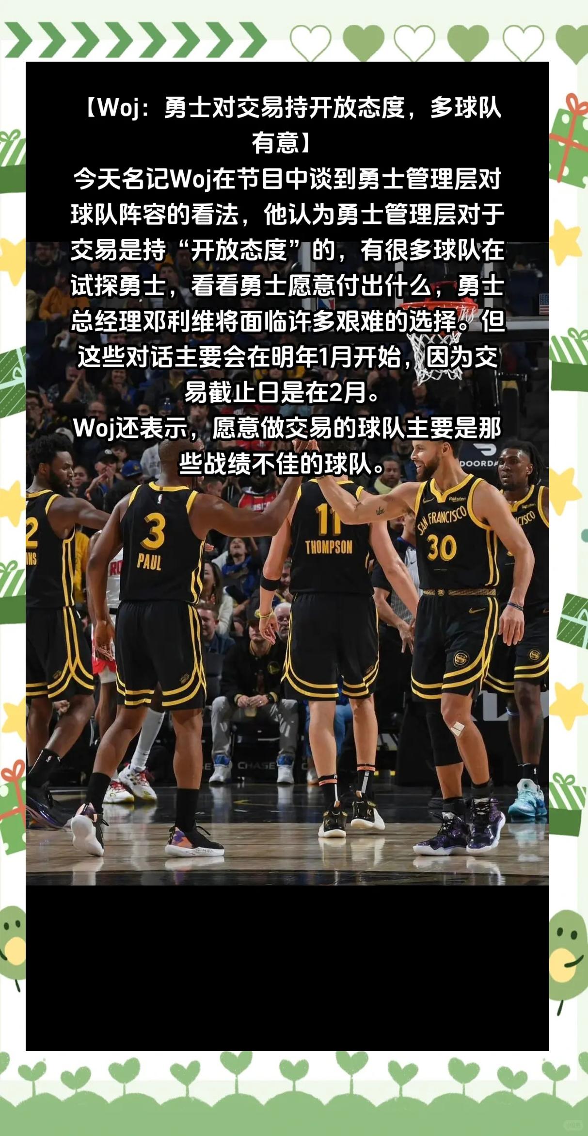 包含勇士队球员接受公开访问呈现球场外风采的词条